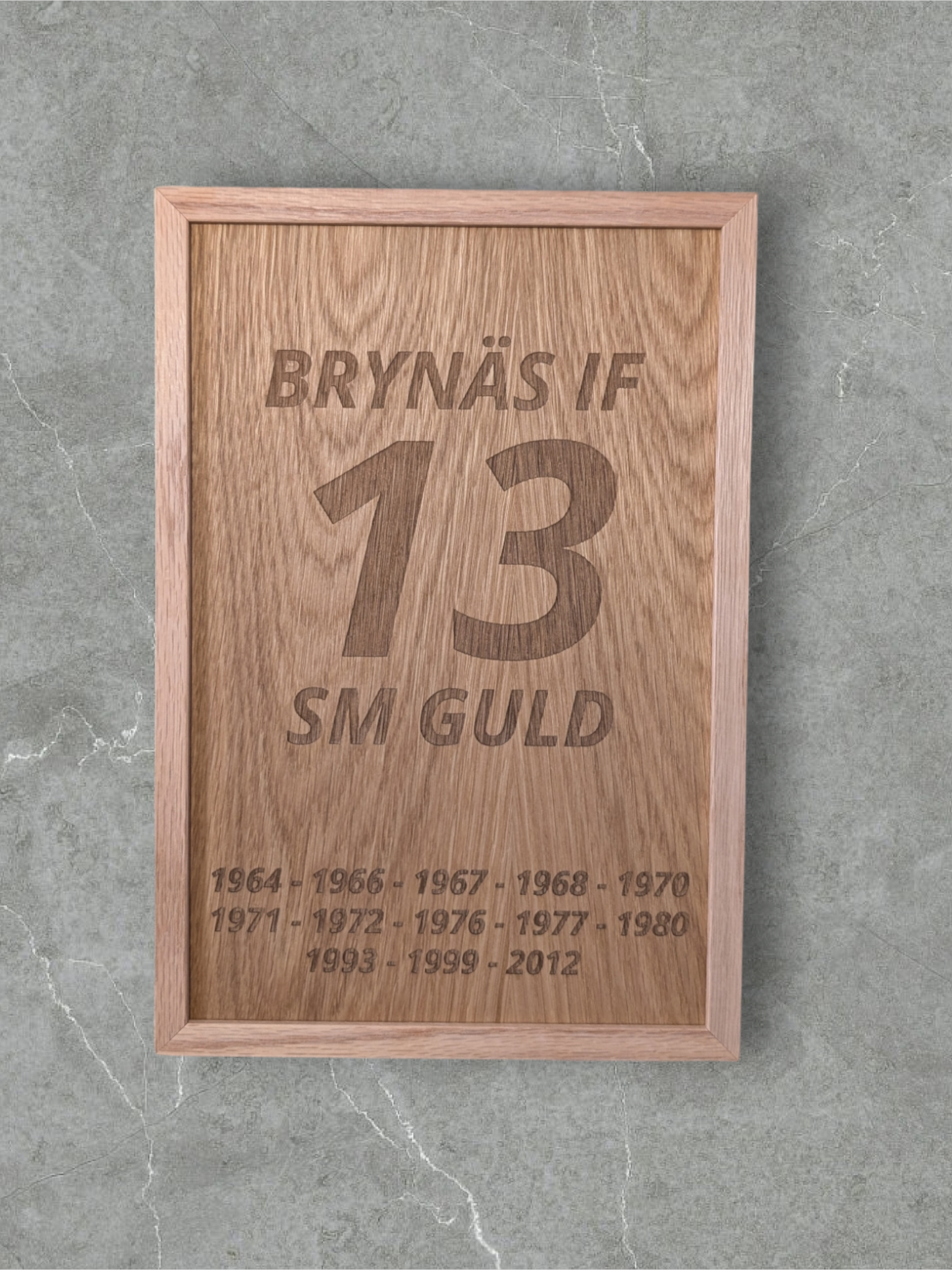 Brynäs IF 13 SM Guld 30x20 cm